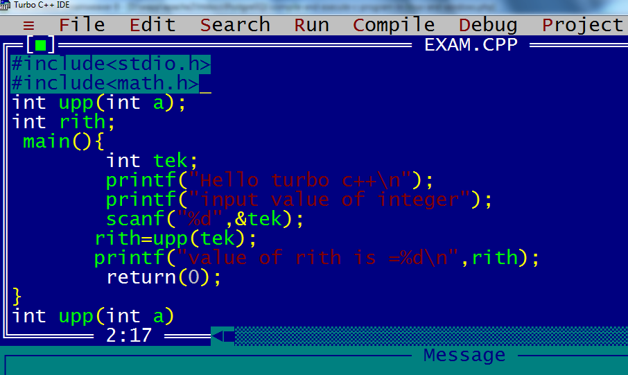 turbo c compiler
